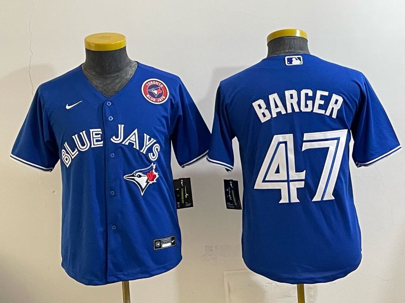 Youth 2025 Toronto Blue Jays #47 Barger blue Game Nike MLB Jersey style 005->youth mlb jersey->Youth Jersey